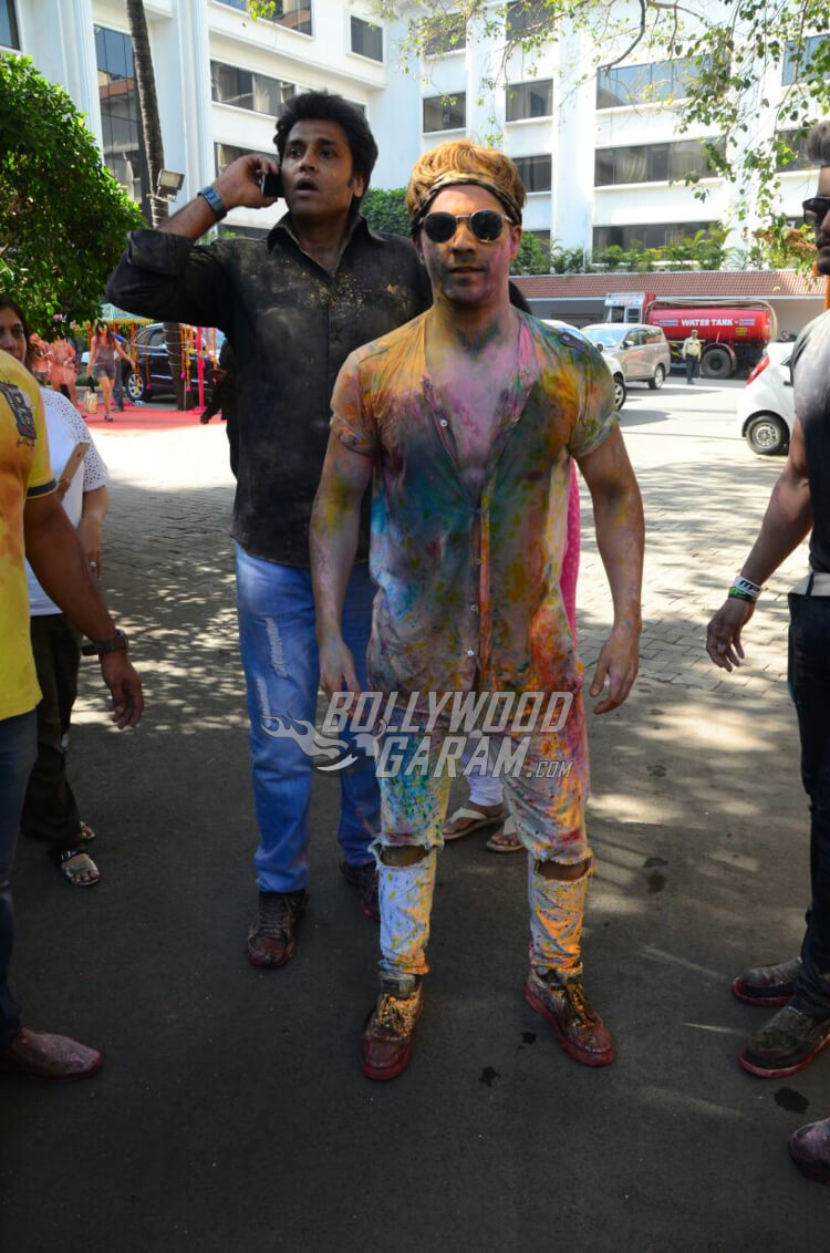 Varun Dhawan at Vineet Jain's Holi Bash