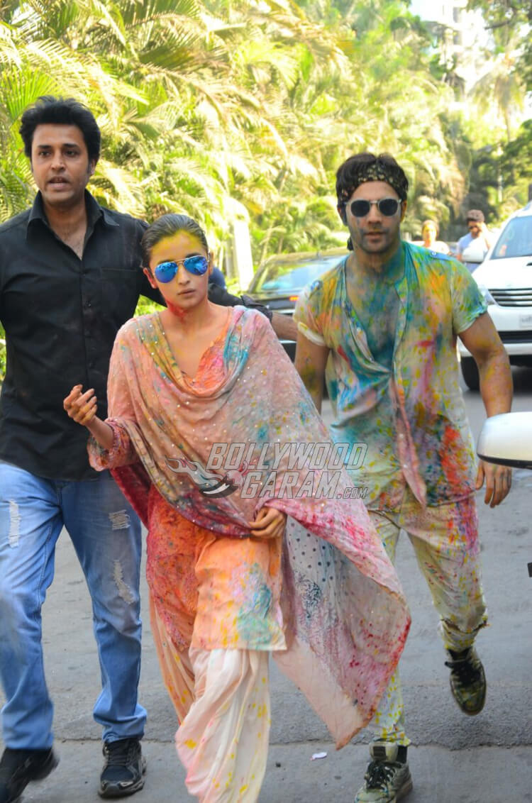 Alia Bhatt and Varun Dhawan at Vineet Jain's Holi Bash