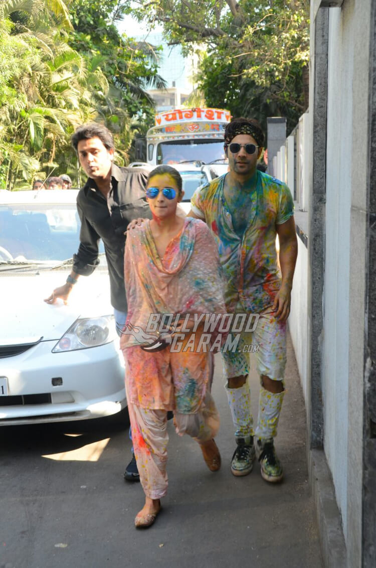 Alia Bhatt and Varun Dhawan at Vineet Jain's Holi Bash